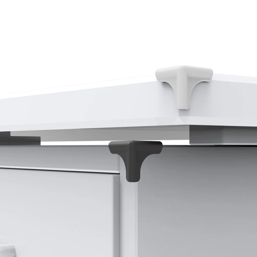 4 قطع واقي زوايا للأثاث - غطاء حافة من السيليكون الناعم غير قابل للانزلاق للمنزل والمكتب ومقاوم للأطفال باللون الرمادي