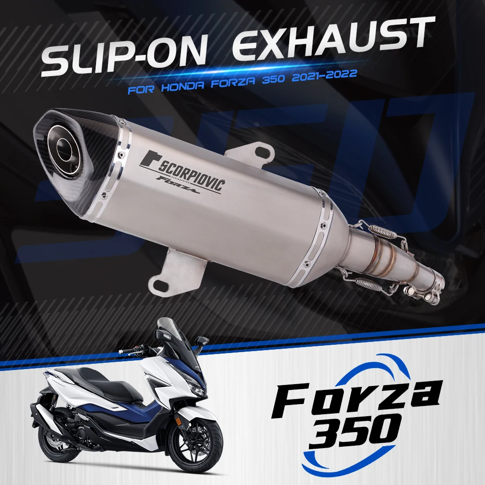 

Slip on For FORZA300 Forza350 350 NSS350 NSS300 Silp on full Motorcycle exhaust muffler system DB killer 470mm 2021-2024