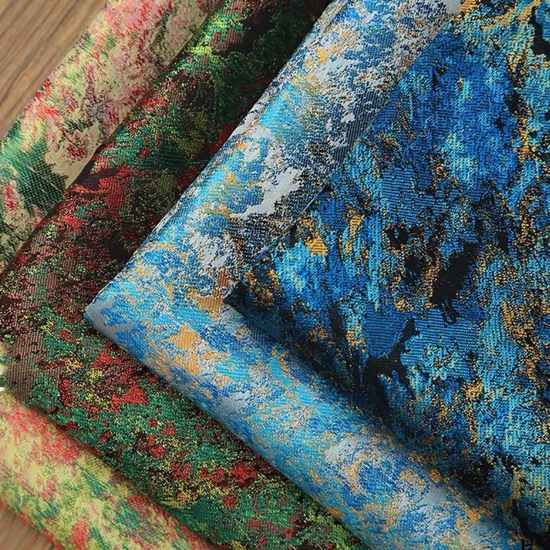 100x150cm Abstract Art Yarn Dyed Jacquard Brocade Fabric Oil Painting Starry Sky Pattern for DIY Dress Coat Curtain Upholstery
