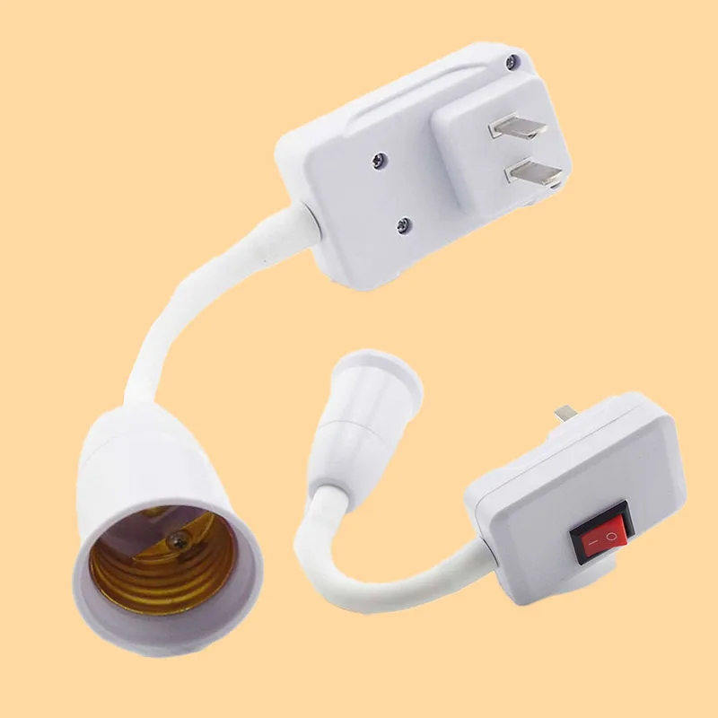 

E27 Bulb Socket E27 Lamp Energy Saving LED Table Lamp Base Led Holder Light Socket With Switch US Plug Lamp Holder for E27 Bulbs