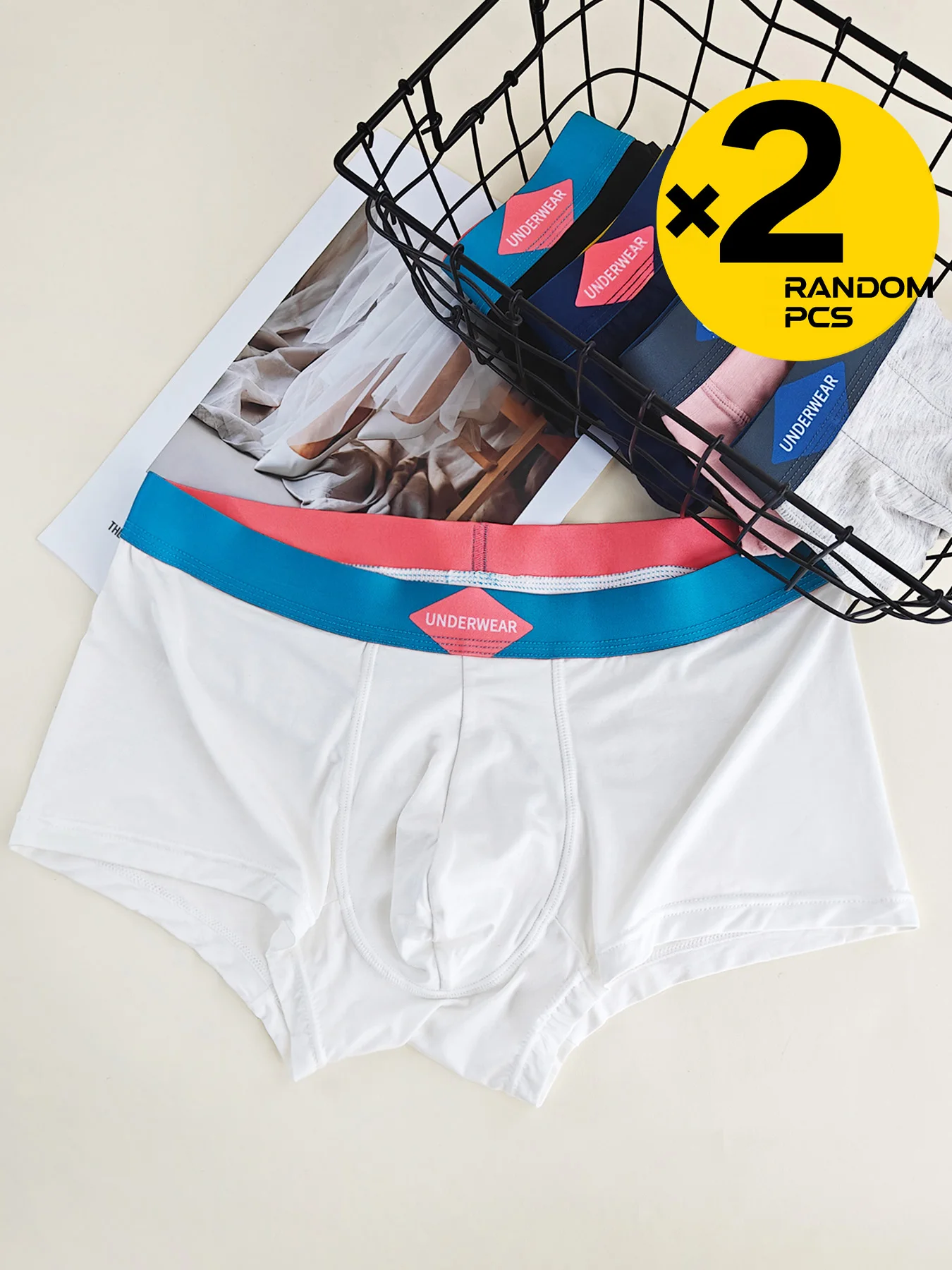 Liquidazione Boxer intimi in cotone da uomo Mutande comode Pantaloncini Moda sexy Lettere Mutandine di tendenza 2/3/4 pezzi