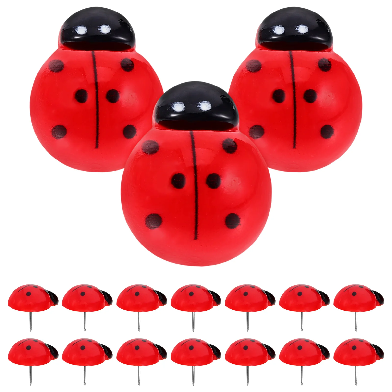 20 pçs estrela joaninha quadro de avisos empurrar pinos bonito placa de aviso acessórios metal mapa pinos uso do escritório