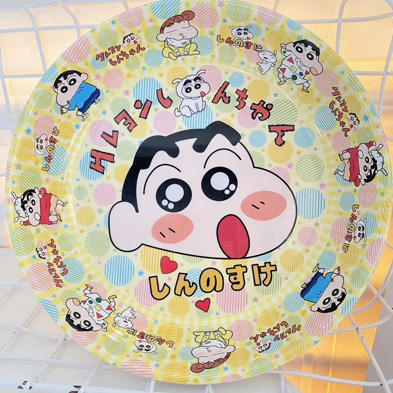 Plato de Anime Sanrio de 20cm, plato de Hellokitty Melody Kuromi, plato de fruta redondo bonito de dibujos animados, plato de melamina, vajilla de cocina