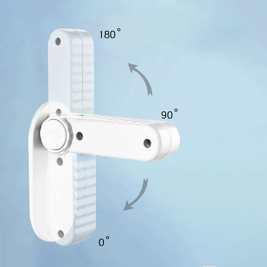 1PC Tür Hebel Schloss Universal Anti-offenen Griff Kind Baby Sicherheit Schlösser Punch-freies Multifunktions Versteckte Taste schnalle Sicherheit Schloss – Detail 4
