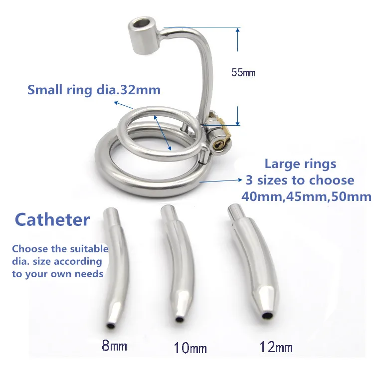 Manyjoy New Male Chastity Cage Device with Removable Urinary Bird Cock Penis Cage Dilator BDSM Restraint Sex Toy Men 4