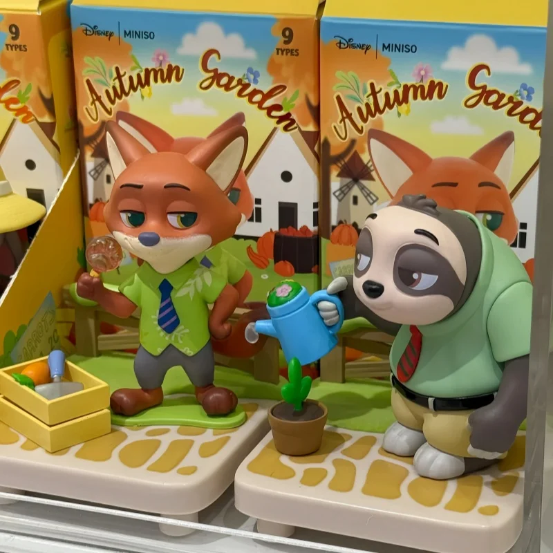 

Miniso Disney Zootopia Autumn Garden Series Blind Box Toys Kawaii Anime Action Figures Caixa Caja Surprise Mystery Box Doll Girl
