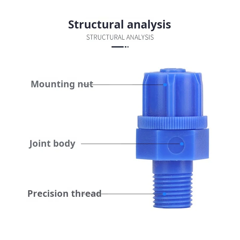 POM blue plastic quick-twist couplings PC series