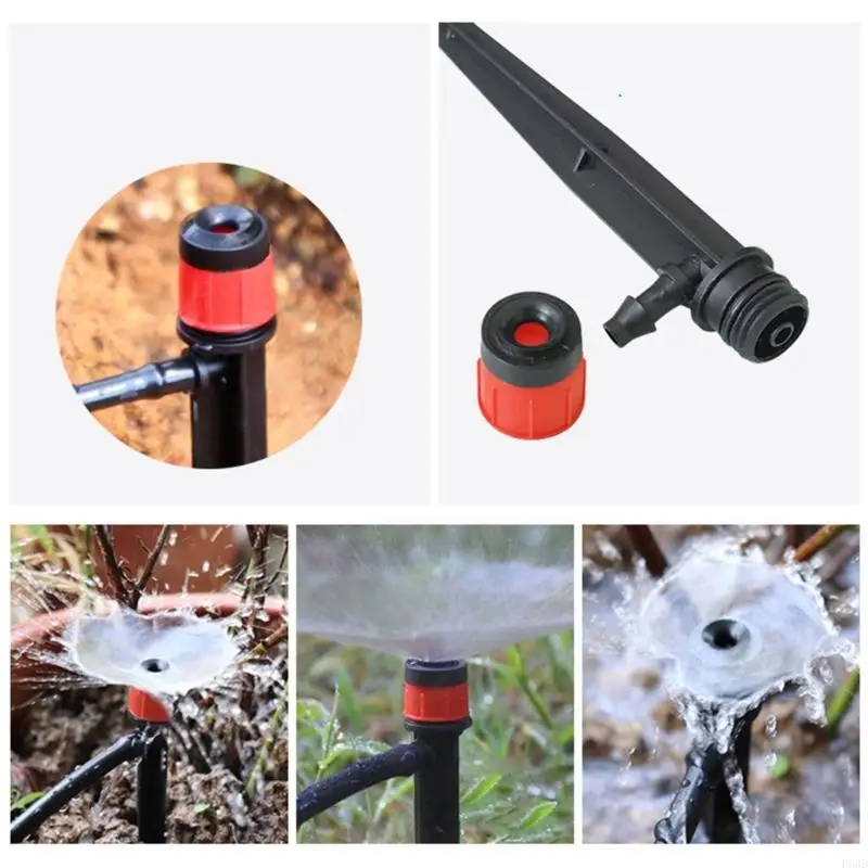 F68D 100Pack Drip Irrigation Emitters for Drip Irrigation Tubing 360 Degree Adjustable Water Irrigation Drippers