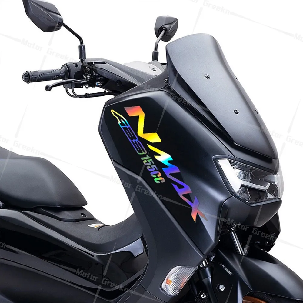 For NMAX 155 Nmax160 Nmax150 Nmax125 2Pcs Reflective Sticker Motorcycle Accessories Scooter Logo Side Strip Fairing Vinyl Decals 5