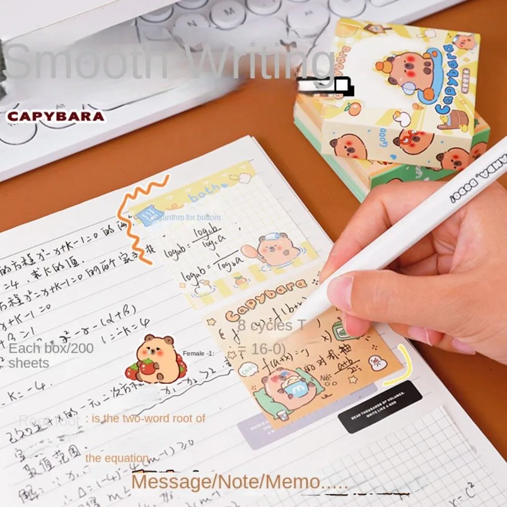 Материал Бумага Капибара Бумага для заметок Стационарные декоративные бирки Мультяшные блокноты для заметок Kawaii Креативный милый блокнот с капибарой