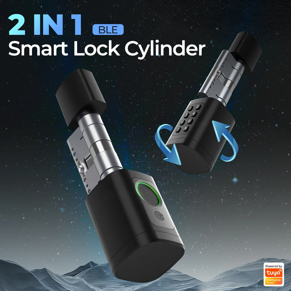 Fingerprint Password Biometric NFC Keyless Entry Door Lock Tuya BLE Smart Keyless Core Locks for Home Use Battery