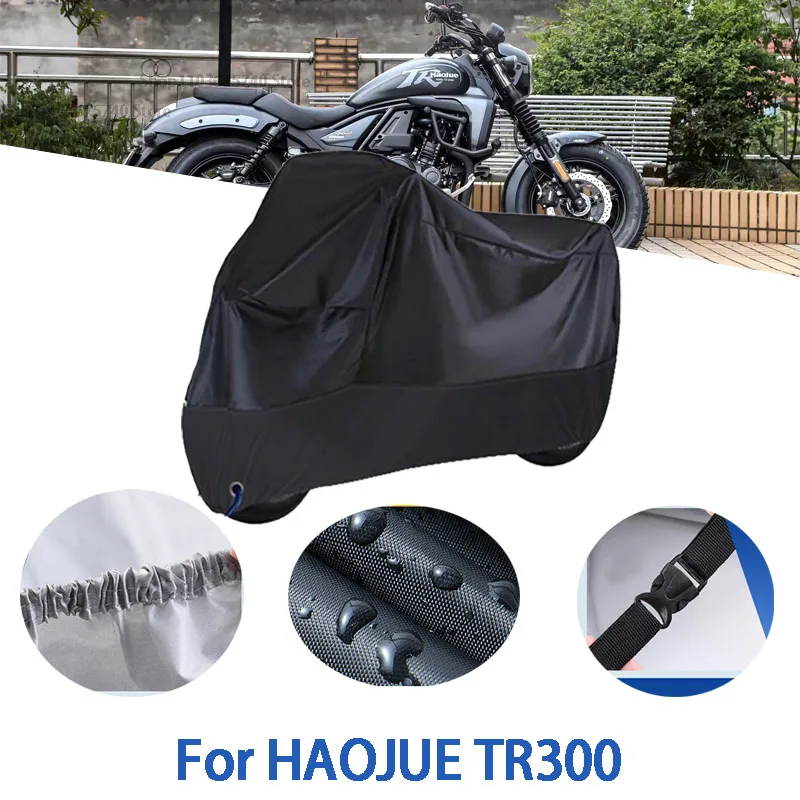

Motorcycle Full Covers For HAOJUE TR300 Car Outdoors Sun Protection Dust No Ear Thickened Oxford Clothcover Accessories
