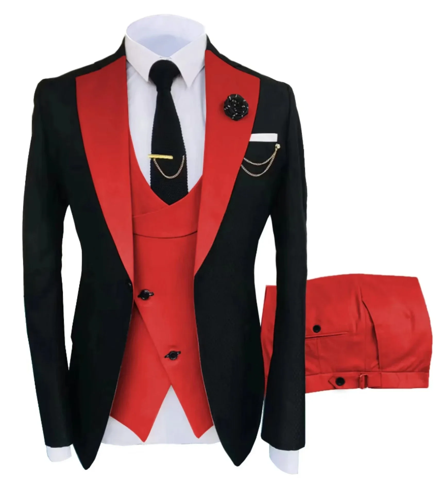 

High-quality Wedding Art dress Suit For Men 3 Pieces Blazer Vest And Pants Set performance, Emcee Groomsmen