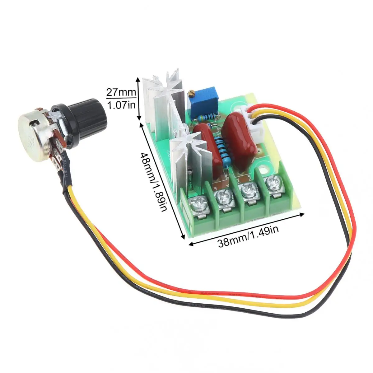 2000W 220V Motor Speed Controller Brushless Electronic Dimmer Temperature Control Switch AC Voltage Regulator for AC Motor