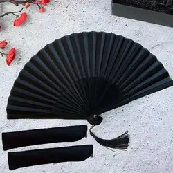 Chinese Style Black Vintage Hand Fan Folding Fans Dance Wedding Party Favor Chinese Dance Party Folding Fans