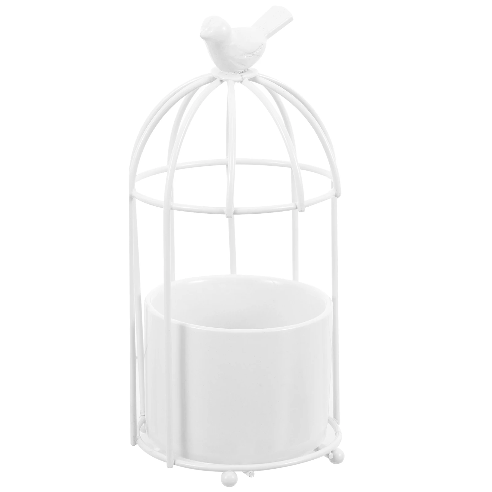 

Creative Cage Flower Pot Durable Desktop Ornament Plant Decor for Home Office Room Succulent Supplies Garden