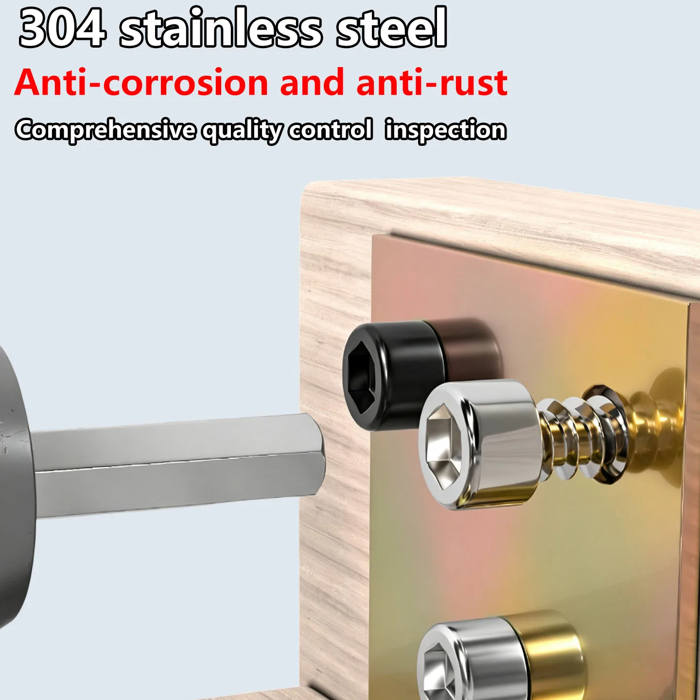 A2-70 SS304 Hex Socket Self Tapping Screw Cylindrical Head Pointed Wood/Metal Screw M1.7M2M2.3M2.6M3M3.5M4M5M6M8