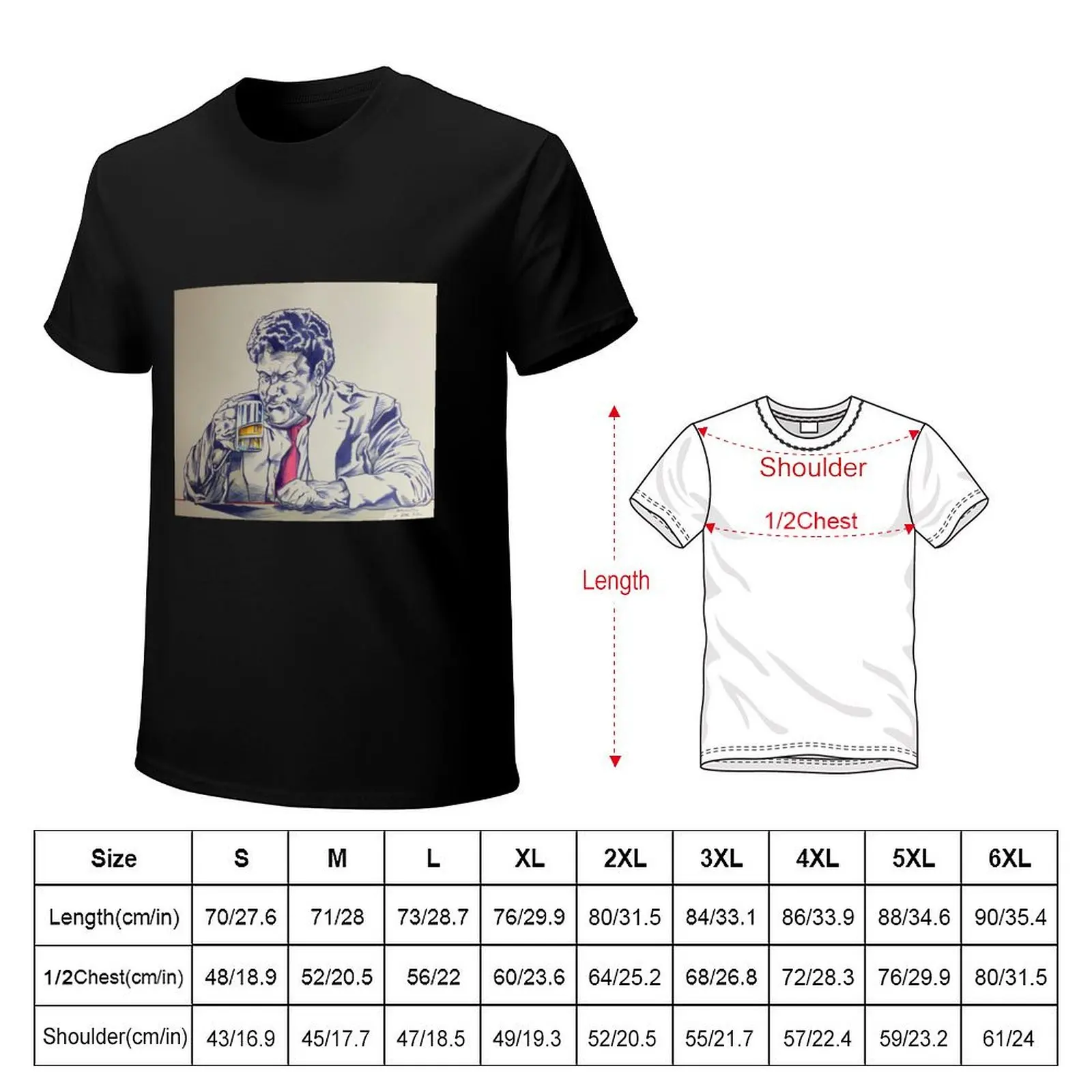 Norm Peterson Cheers George Wendt T-Shirt Simple Line Art Print Tee