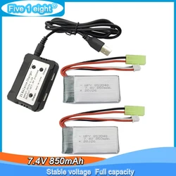 7.4V 850mah 25C rechargeable Lipo battery for 9300 9301E 9302E 9303E 9034E 9305E Remote Control 4WD High-speed Off-road RC Car