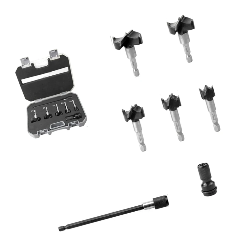 Profondità regolabile da 15-35 mm Bit trapano con punta centraggio per lavorazione del legno pulito mobili e strumento