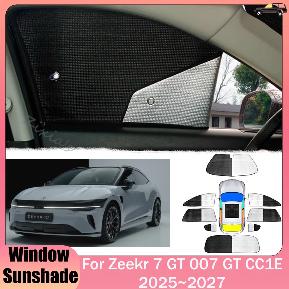 For Zeekr 7 GT 007 GT CC1E 2025~2027 2026 Car Windows Aluminum Foil Sunshade Skylight Windshield Sun Shade Interior Accessories