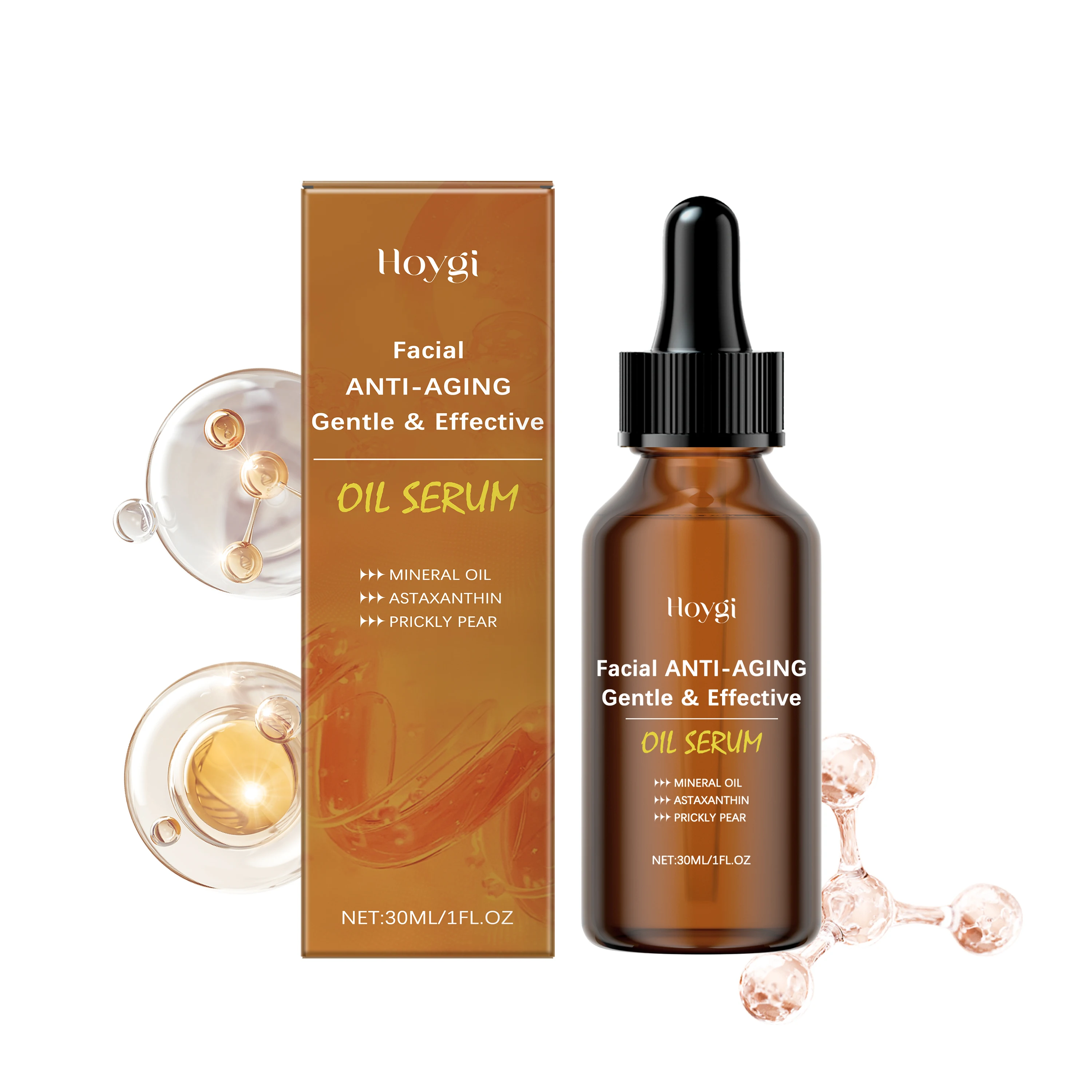 

Anti-Aging Facial Oil Serum - Astaxanthin & Prickly Pear Infused Treatment for Wrinkles & Radiance - 30ml/1 fl.oz
