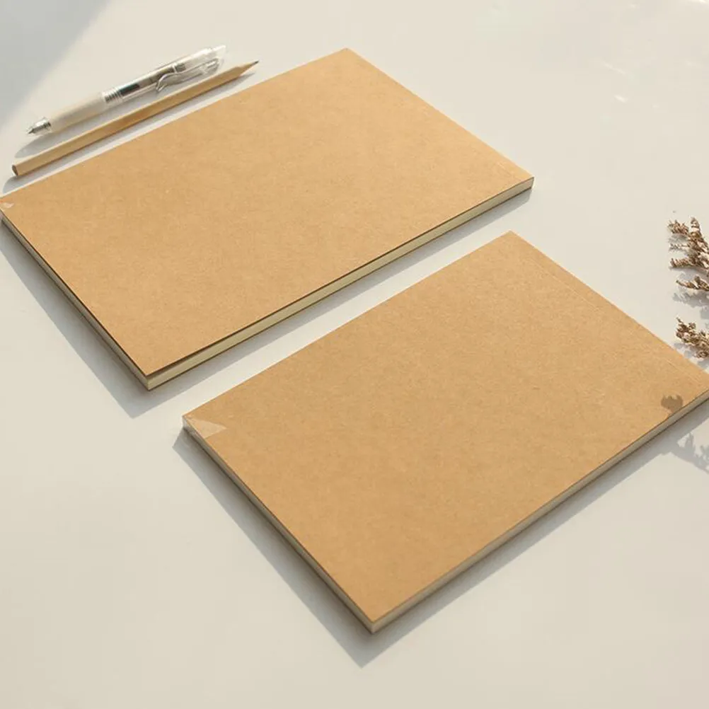 

Kraft Paper Notebook Retro Design S Size Blank Inner Pages Sketchbook Diary Book Travel Journal Drawing Notepad