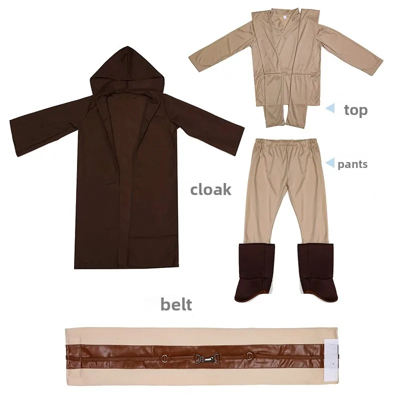 Halloween-kostuum Klassiek Jedi-ridderkarakter voor kinderen Cosplay Dr-up Kleding Ele Trilogy