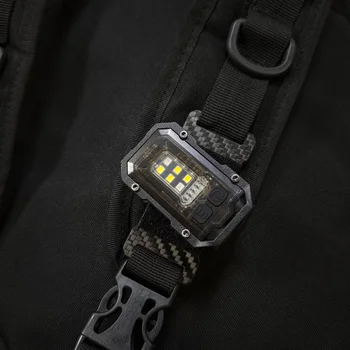 Taktik EDC El Feneri Veya Döngü Plaka Taşınabilir Mini Işık Açık Kamp Yürüyüş Yanıp Sönen Işık 25mm Sırt Çantası Askısı