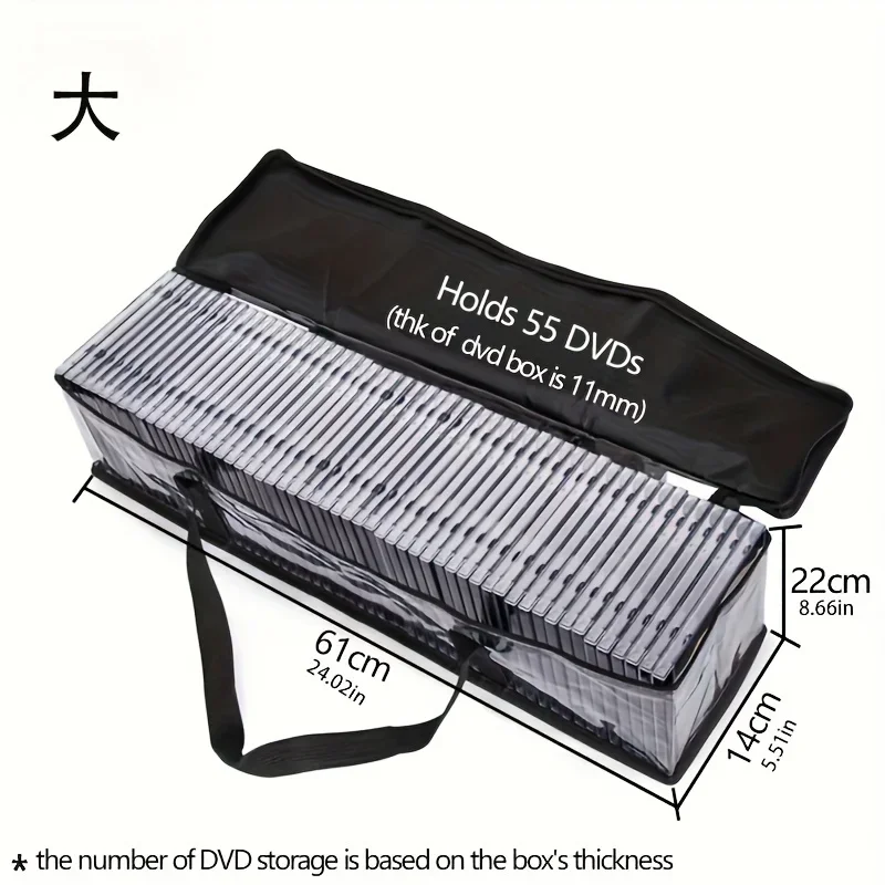 Large Clear Holds DVD CD Storage Holder Easy Zip Closure Carry Bag Organizer Comic Book Storage Bag Transparent Collection - view 4