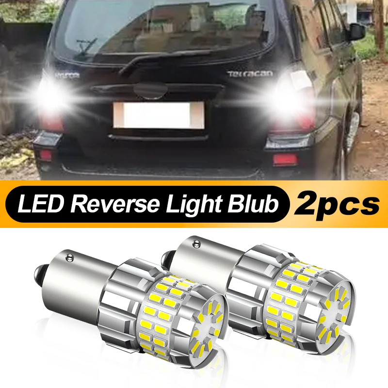 2x P21W BA15S 7506 1156 LED Reverse Light For Hyundai Terracan 2001-2006 2002 2003 2004 2005 Kona  2017 2018 2019