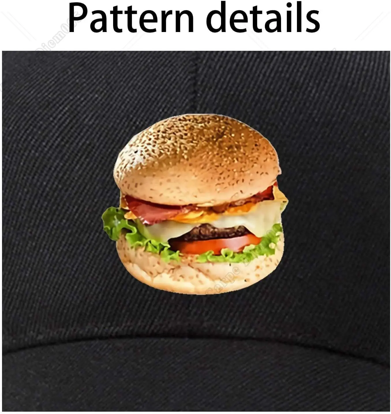 Burger Lover Baseball Cap Golf Dad Hat Unconstructed Plain Cap Adjustable Classic Cotton Hat Men Women Outdoor