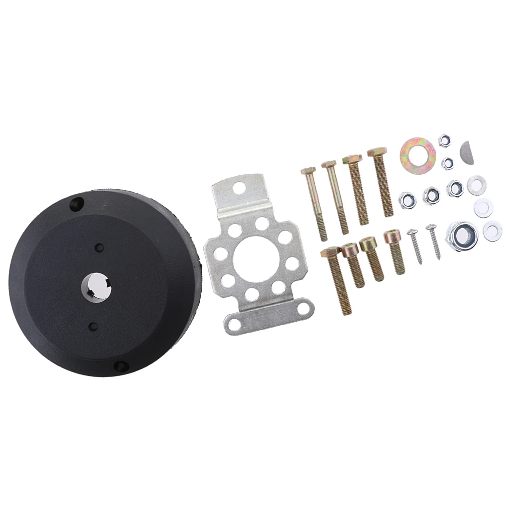 Black Plastic Helm Bezel 90 Degree Steering System Kit for Marine Products Rubber Boat Accessories and Yacht Fittings