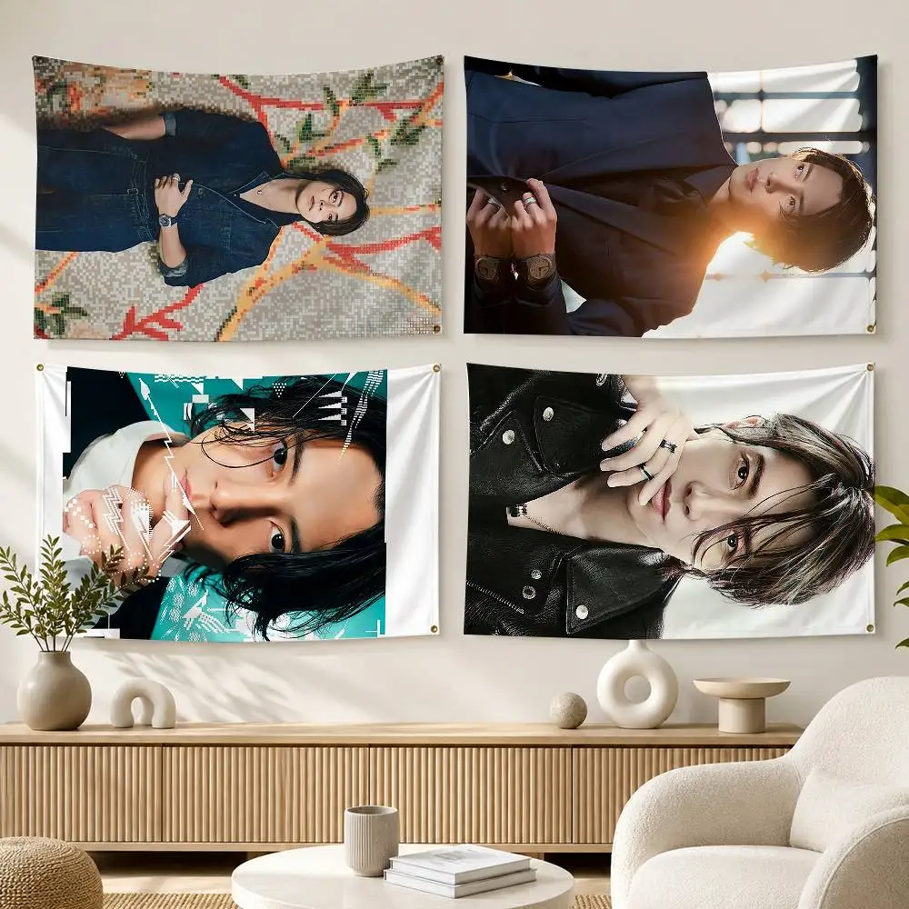 T-Tomohisa Yamashita Flags Wall Hanging Background Art Banner for Bedroom Home Outdoor Decor
