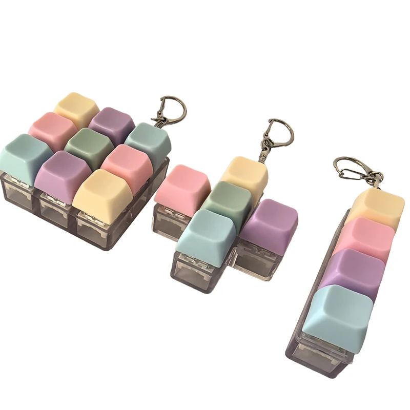 1/4/5/9 teclas teclado mecânico eixo testador botão keycap chaveiro teclado brinquedo dedo teclado bonés brinquedo