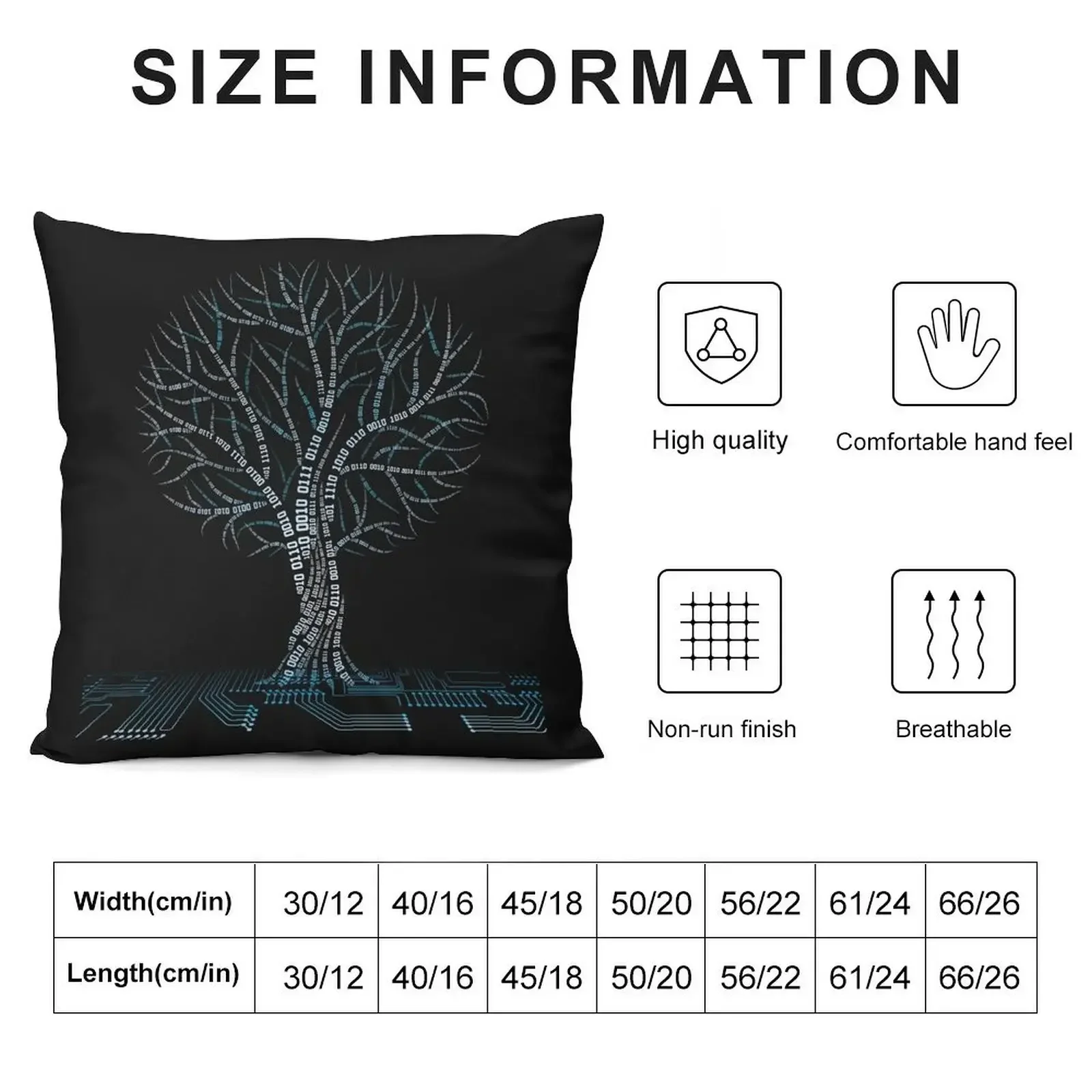 Cool Binary Tree Coding Computer Science T Shirts Gifts for Women Men Throw Pillow Ornamental Pillow Decorative Cushion pillow