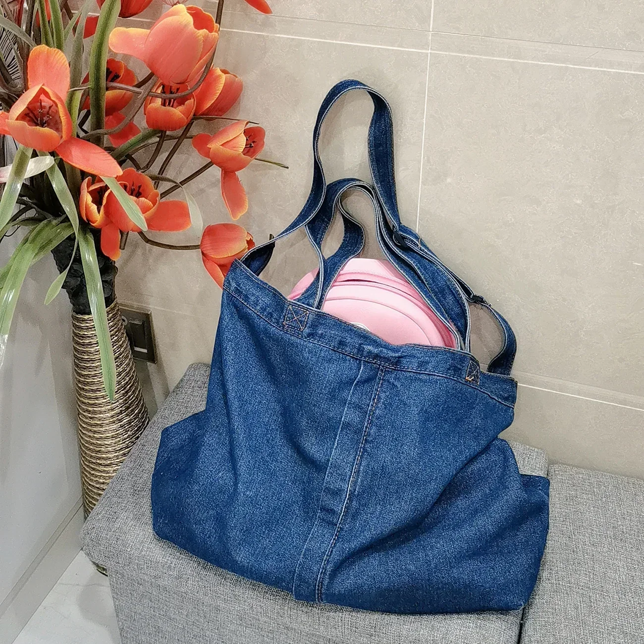 

2026 Denim Shoulder Bags for Women Casual Jeans Bags Designer Tote Crosbody Luxury Handbags Denim Shopping Bag Bolsos Para Mujer