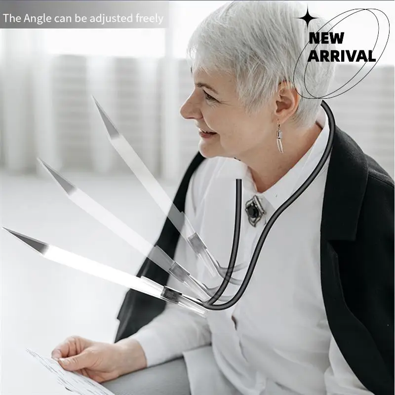Vergrootglas Verstelbare nekkleding Vergrootglas Vierkant Afneembaar Handheld Boekpagina Leesvergrootglas voor senioren