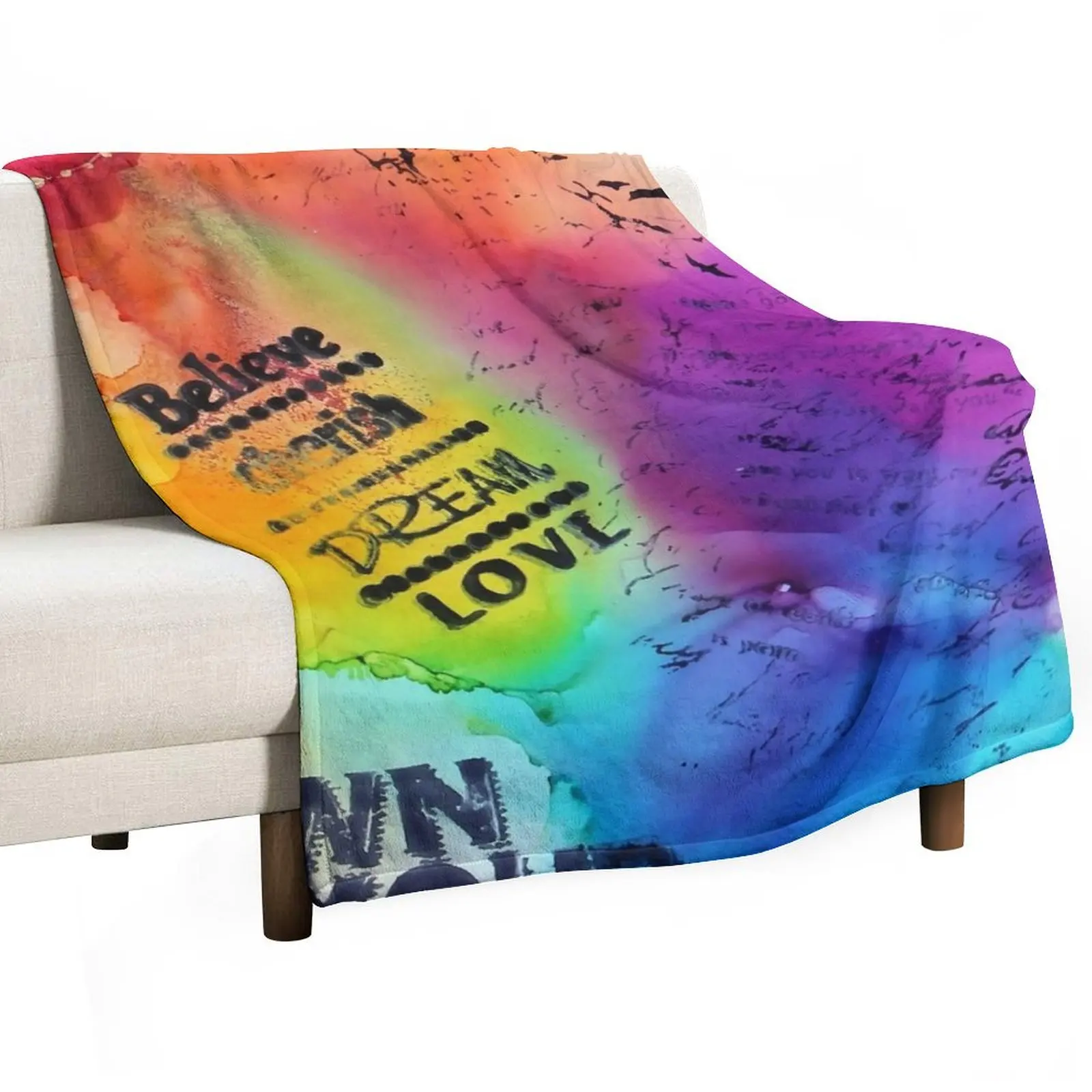 

Dreams (happy art) Throw Blanket christmas gifts Vintage Sofa Throw Bed Fashionable Blankets