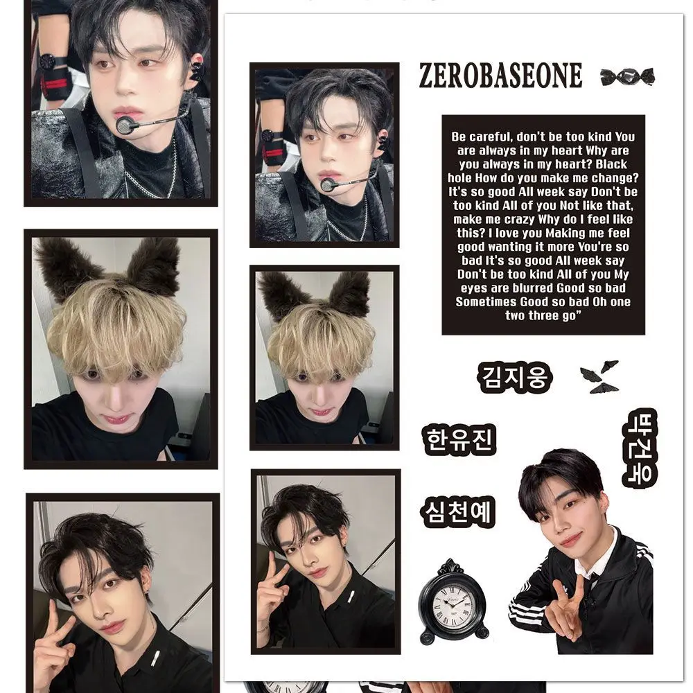 Nuevo Adhesivo de Película Decorativa Kpop Zerobaseone MATTHEW YUJIN, Material Creativo de Moda, Adhesivo Impermeable, Regalo para Fans de Ricky ZhangHao