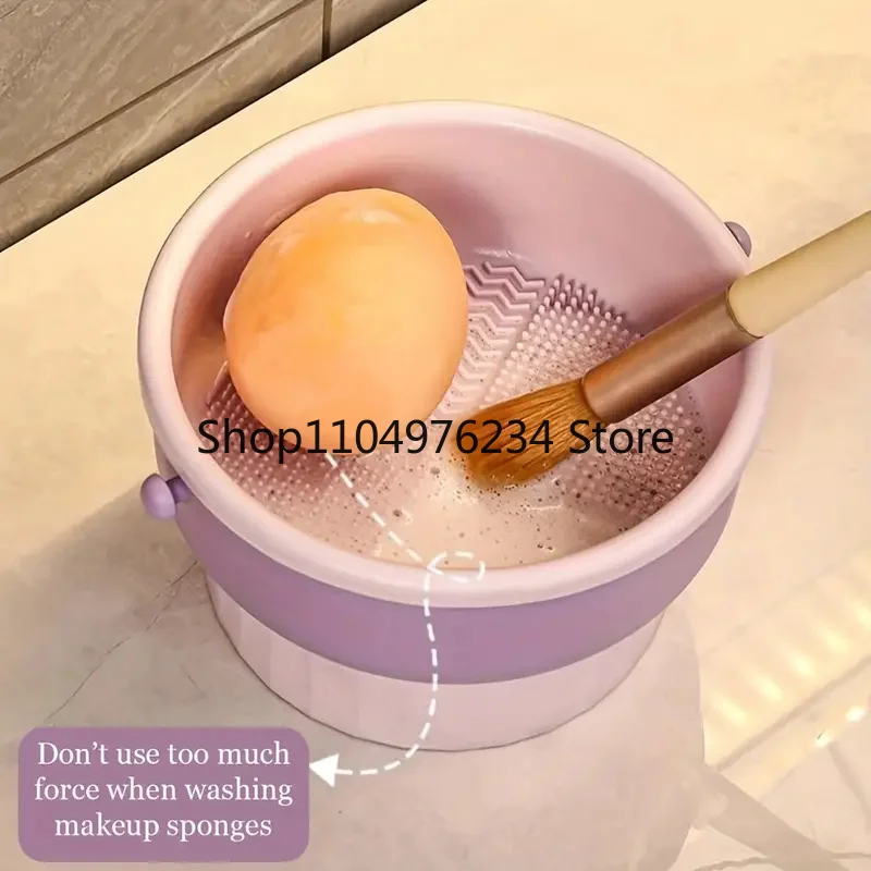Tampon de nettoyage et support de séchage pour pinceaux de maquillage trois en un en Silicone, accessoire de nettoyage pour outils de maquillage de beauté