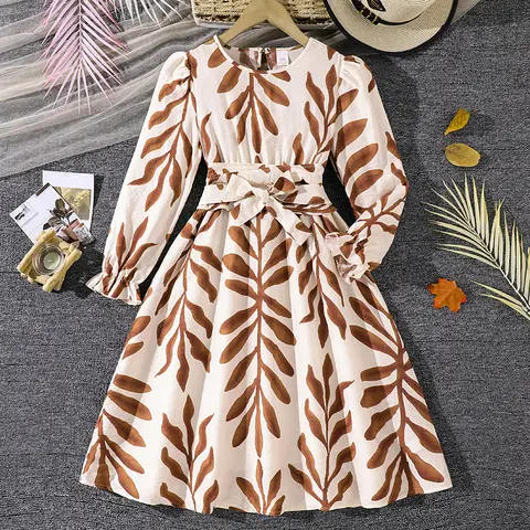 champagne color long sleeve dress Bella and Bloom Boutique subclass-Tutu Neck Silhouette Top 10 Satin Bridesmaid COLOR:CHEETAH