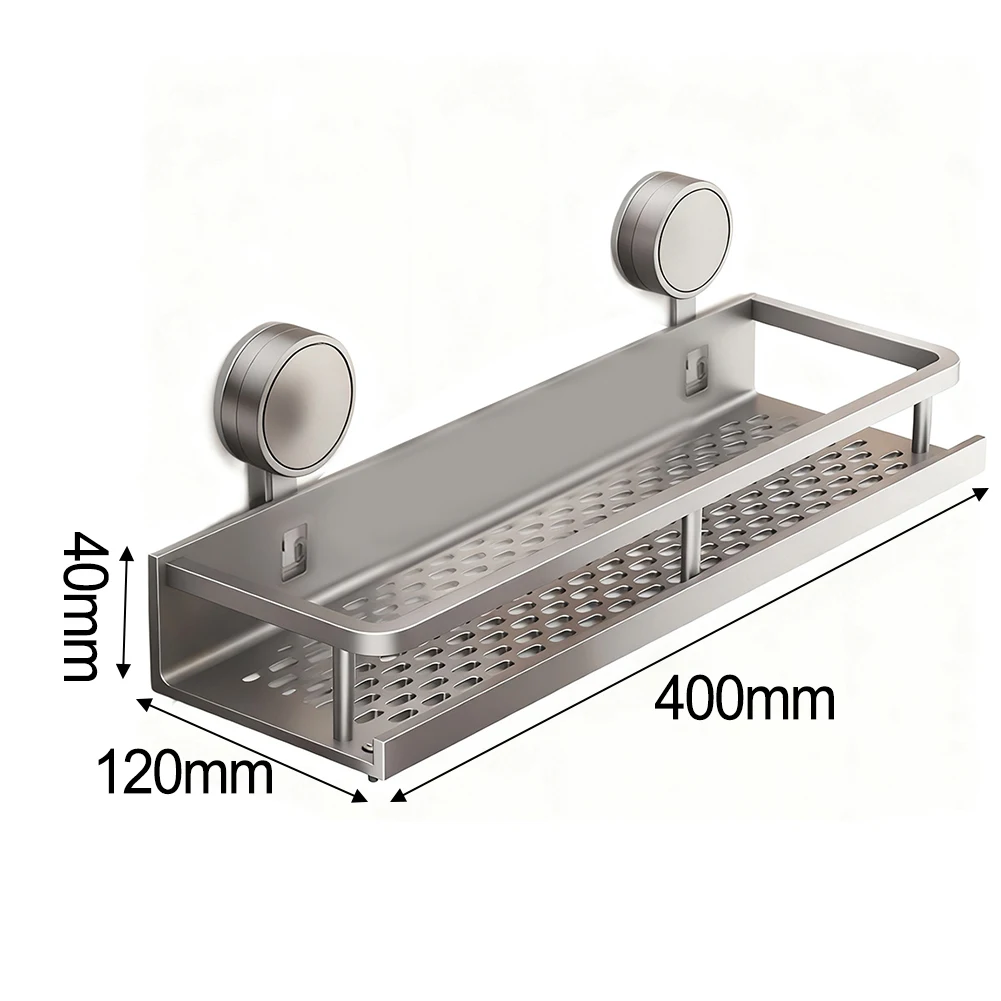 For Bathroom Grey Shower Shelf Portable Shower Shelf Solution Multiple Drainage Holes Efficient Water Drainage