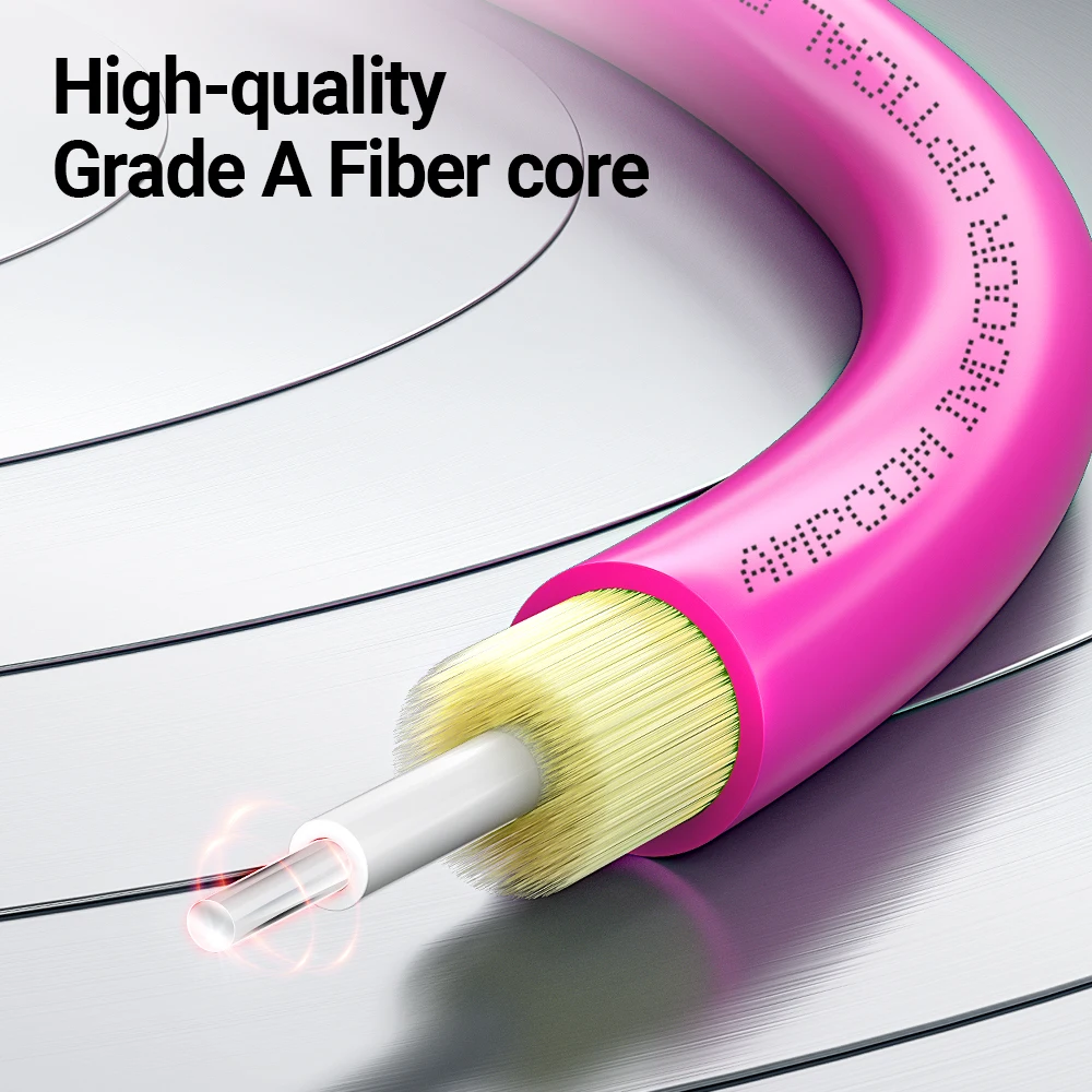 AMPCOM LC to SC UPC OM4 Fiber Optic Patch Cable 40G Multi Mode Duplex, 50/125μm, OD 2.0mm, LSZH OFNR, 1-100 Meters