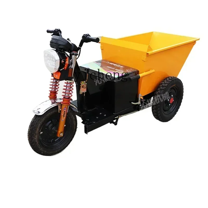 b11-7.1 Pull Dung Truck Stainless Steel Transporter Electric Pull Feed Truck Agricultural Dumping Bucket