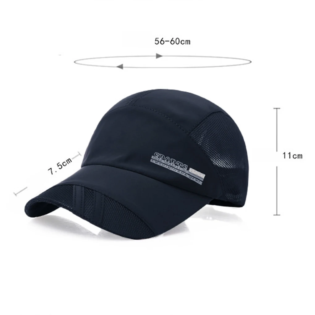 Fashion Mens Summer Outdoor Sport Baseball Hat Running Visor Cap Hot Popular New Cool Quick Dry Mesh Cap 6 Colors