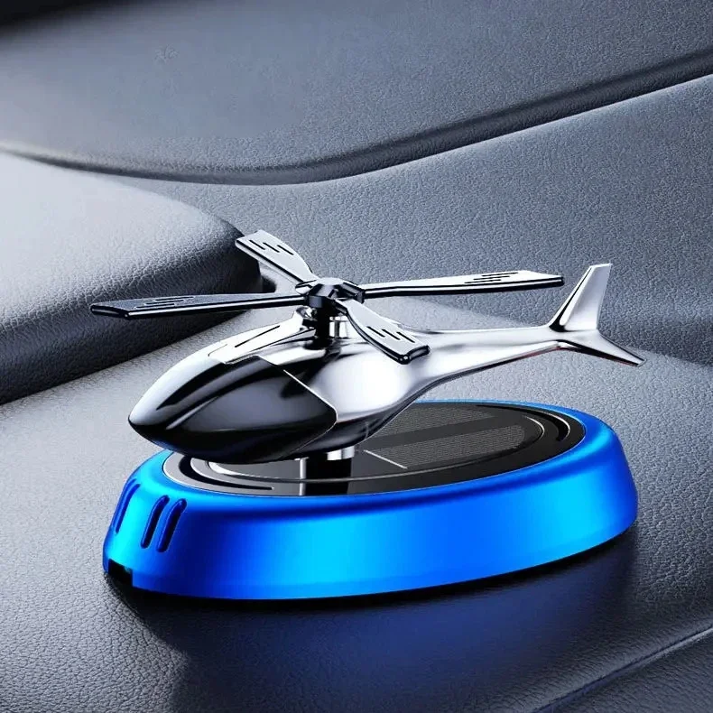 Solar Aircraft toy Rotating aircraft ornaments Car Decoration Helicopter Aromatherapy Interior Accessories Desktop Ornament