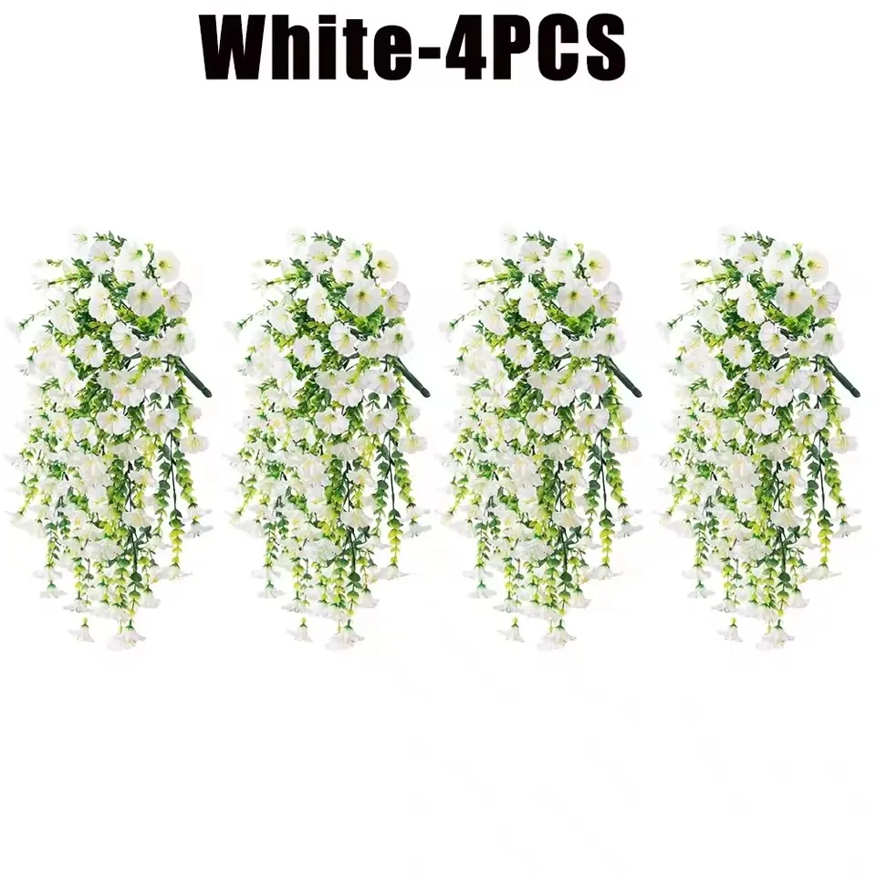1-10 stuks UV-bestendig kunstmatige Morning Glory & Eucalyptus hangend decor - perfect voor huis, tuin, bruiloften |   Veelzijdig buiten