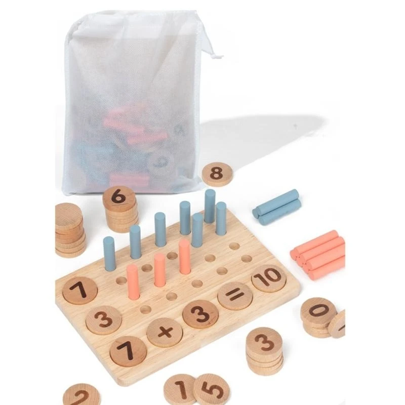 Child Safe Math Learning PEG Board Numero giocattolo giocattolo conteggio cognitivo per il bambino