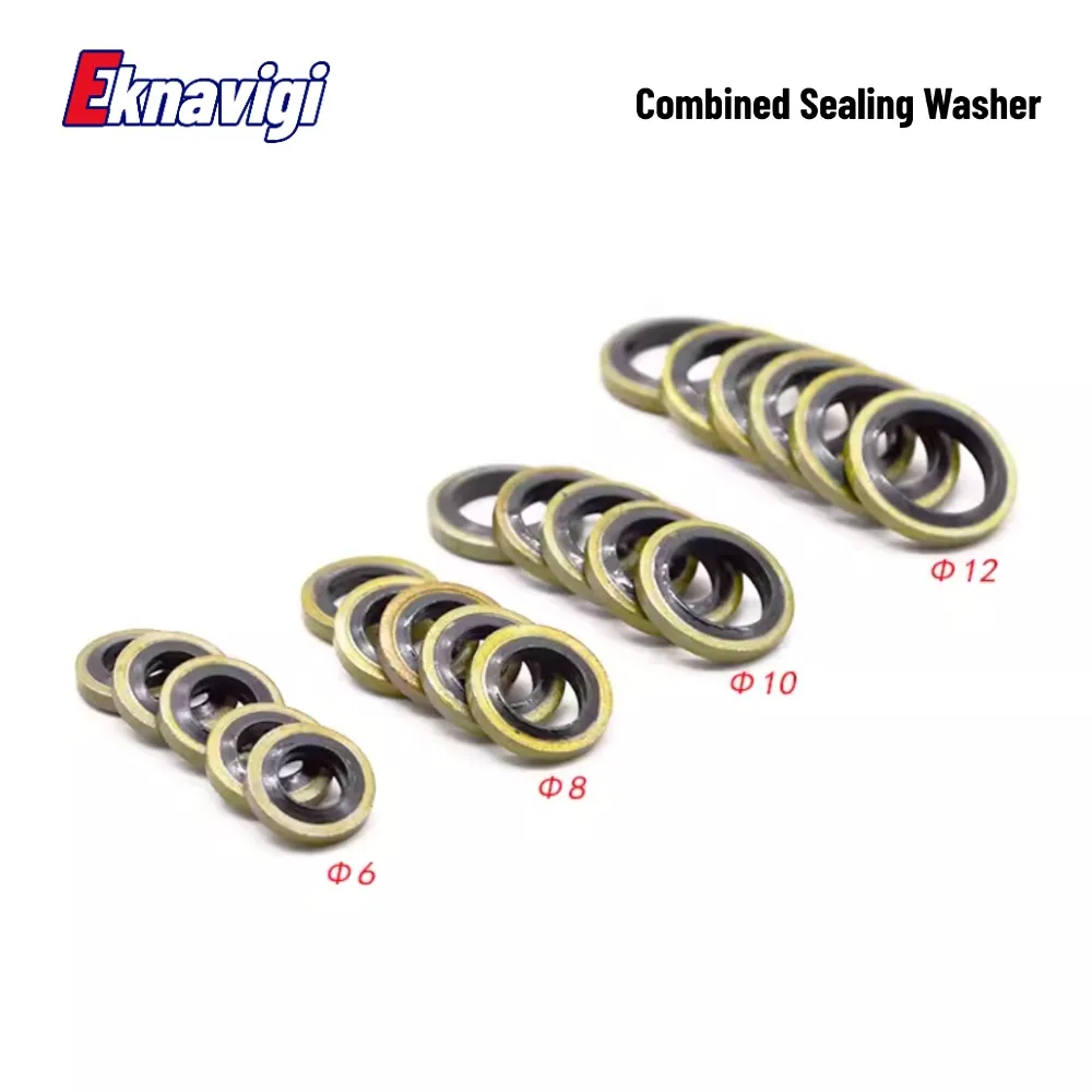 2/5/10/20/PCS Combined seal washer Bonded Seal Sealing Ring Oil Drain Screw M6 M8 M10 M12 M14 M16 M18 M20 M22 M24 M27 M30~60mm